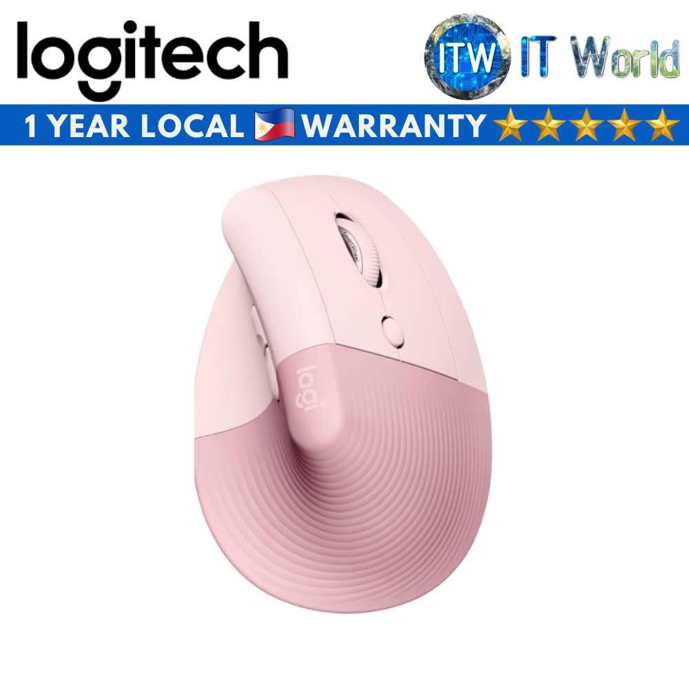 ITW | Logitech Lift Vertical Ergonomic Wireless Mouse (Rose)