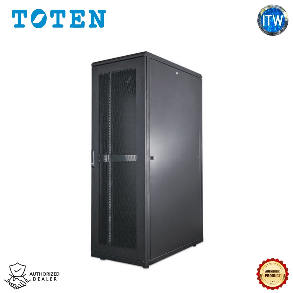 TOTEN Professional 42U Network Rack Cabinet – 19″, Server, Equipment Rack/Enclosure (G3.8042.9801)