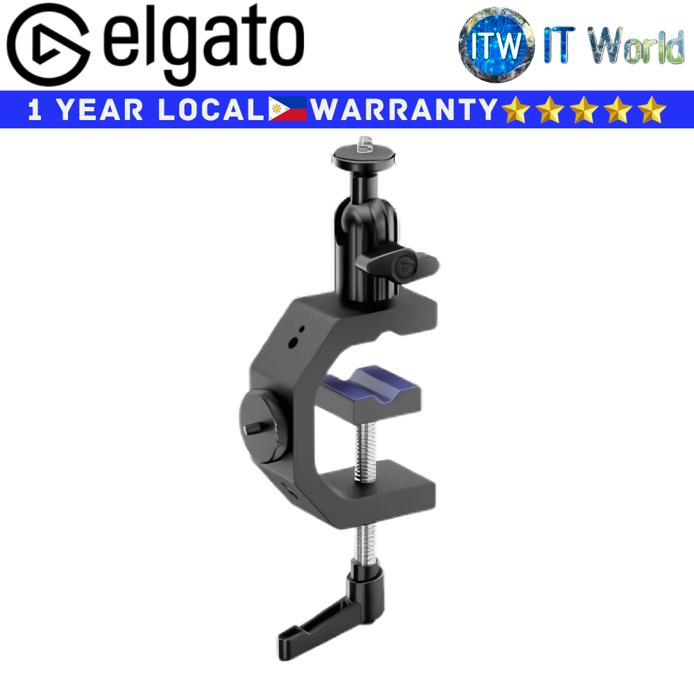 Elgato Heavy Clamp Heavy Duty G-Clamp and Ball Head Multi Mount Essential (EL-10AAQ9901)