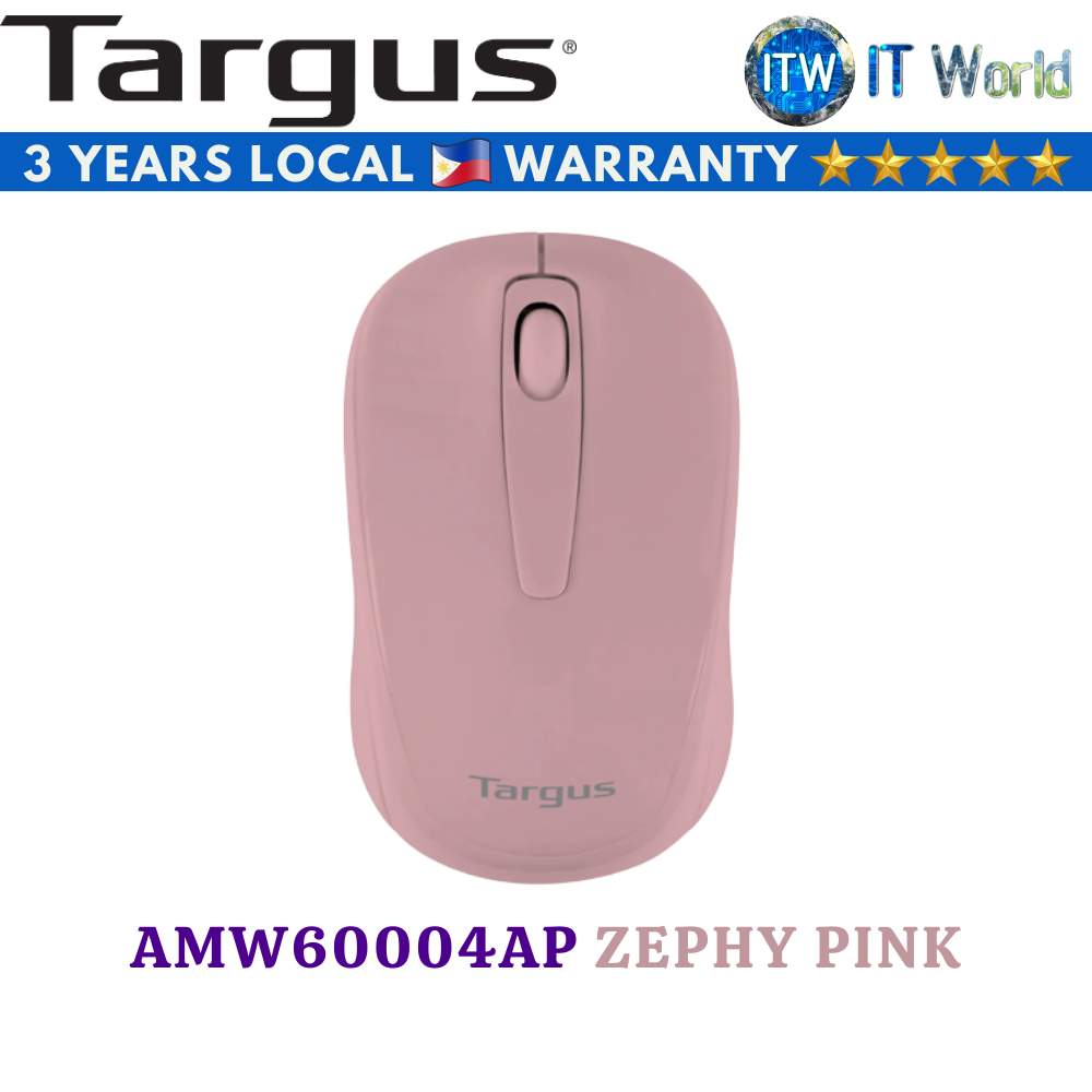 Targus W600 Wireless Optical Mouse (Black/White/Red/Blue/Zephy Pink/Blue Heaven/Quarry Gray/Granite Green)