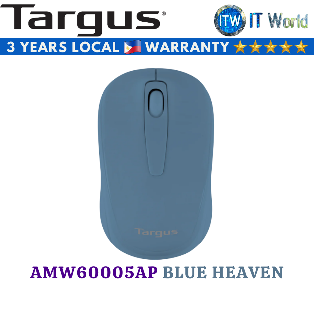 Targus W600 Wireless Optical Mouse (Black/White/Red/Blue/Zephy Pink/Blue Heaven/Quarry Gray/Granite Green)