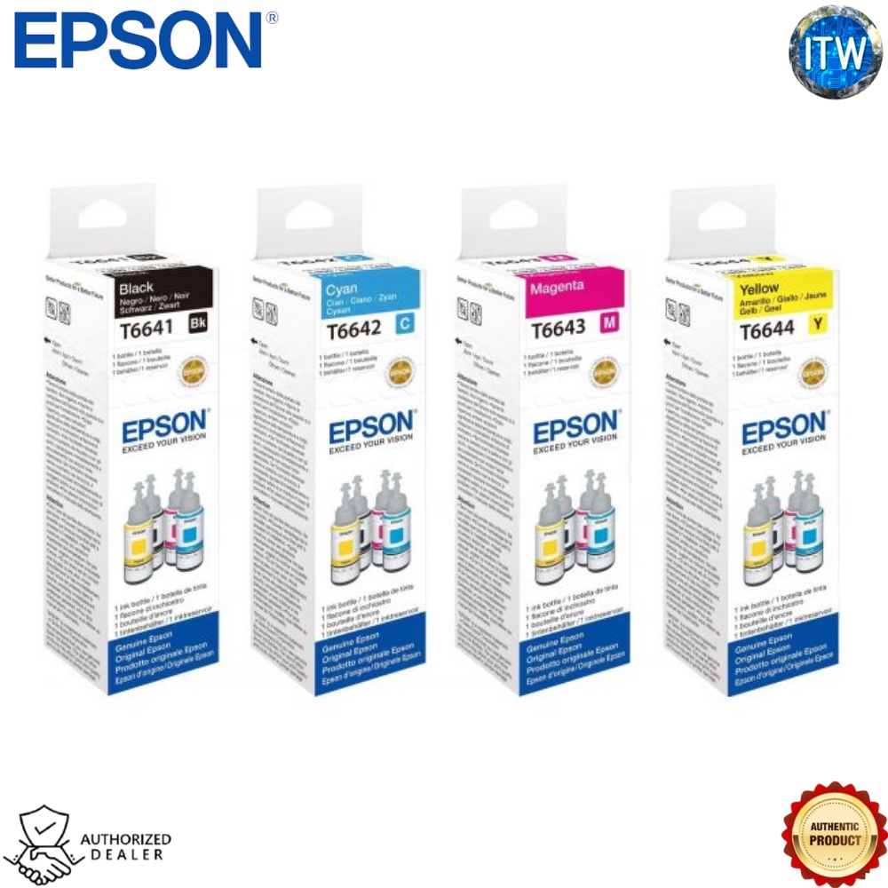 Epson T664 Ink Bottle 70ml (T6641 / T6642 / T6643 / T6644) (Yellow)