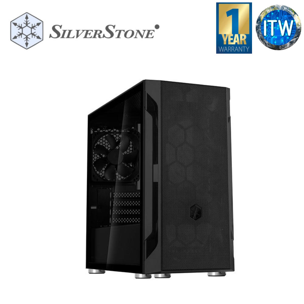 SilverStone FARA H1M - Black, Tempered-Glass, Mid-Tower Micro-ATX PC Case (SST-FAH1MB-G)