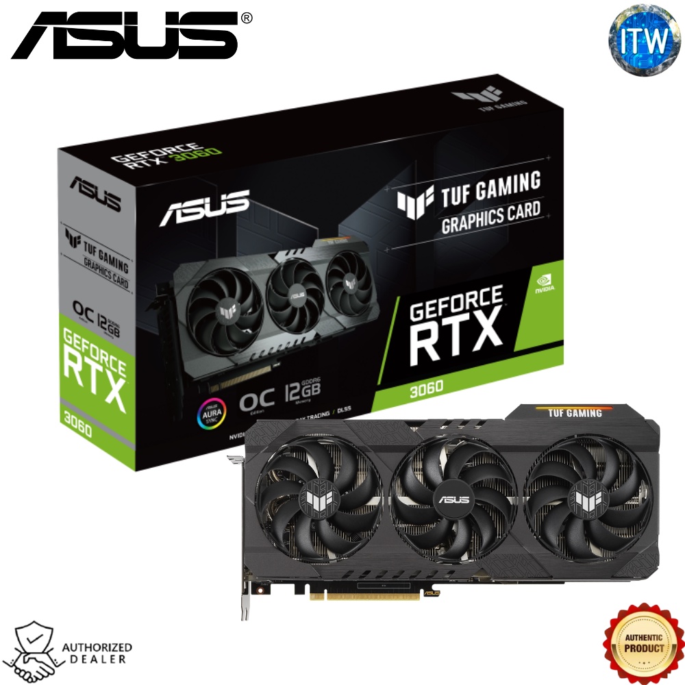 ITW | ASUS TUF Gaming RTX 3060 V2 OC Edition 12GB GDDR6 Graphic Card (TUF-RTX3060-O12G-V2 Gaming)