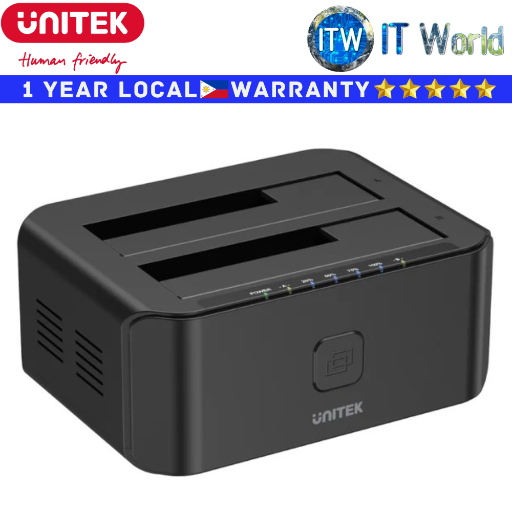 Unitek USB Docking Station Y-3032 USB 3.0 to SATA III Dual Bay HDD/SSD &amp; Offline Clone