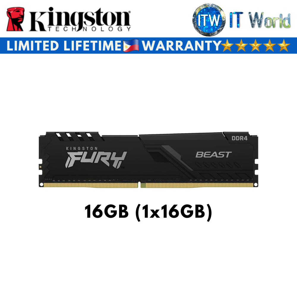 Kingston Fury Beast DDR4-3600MHz CL17 Desktop Memory (16GB (1x16GB))