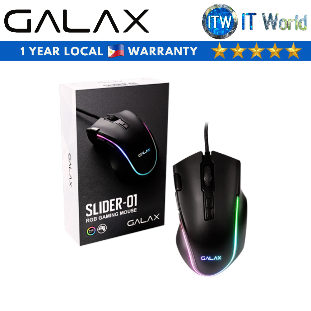 ITW | Galax Slider 01 7200DPI 8 Programmable Macro keys RGB Gaming Mouse