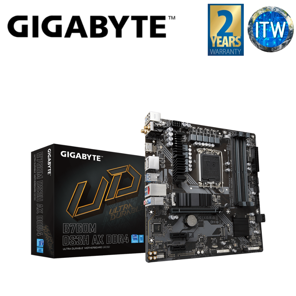 Gigabyte B760M DS3H AX mATX LGA1700 DDR4 Motherboard