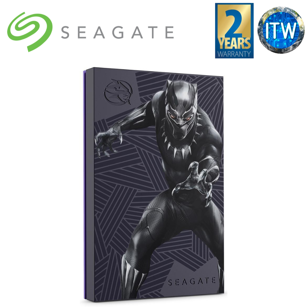 Seagate Gaming Hard Drive HDD Marvel Black Panther FireCuda 2TB 5400RPM External (STLX2000401)