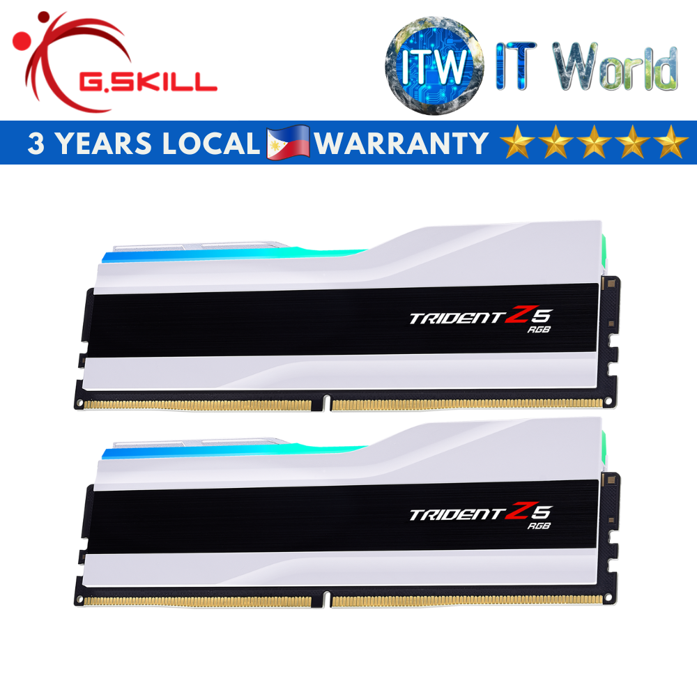 G.Skill Trident Z5 RGB 64GB (32GBx2) DDR5-6000 CL36 Desktop Memory (F5-6000J3636F32GX2-TZ5RW)