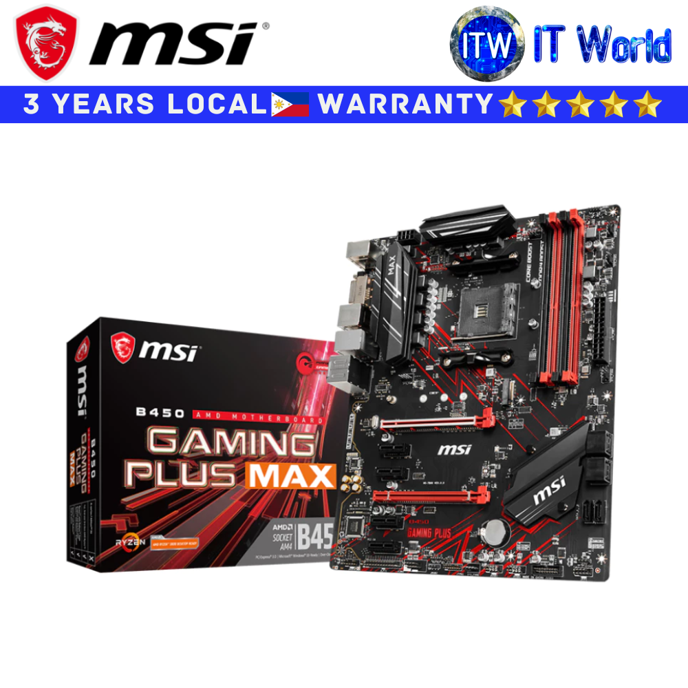 MSI Motherboard B450 Gaming Plus Max ATX AM4 DDR4