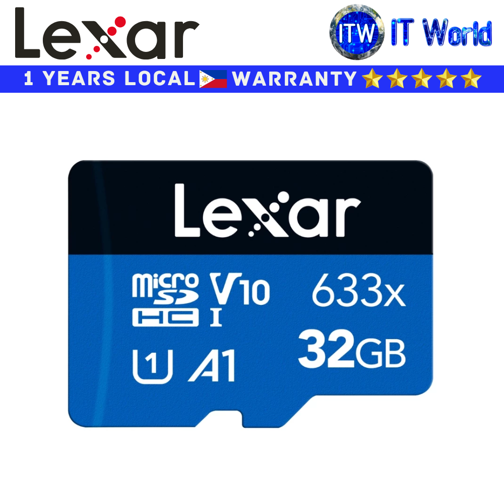 Lexar Micro SD / SDHC / SDXC / UHS-I Card Memory Card 32GB High-Performance 633x BLUE Series (LMS0633032G-BNNNG)