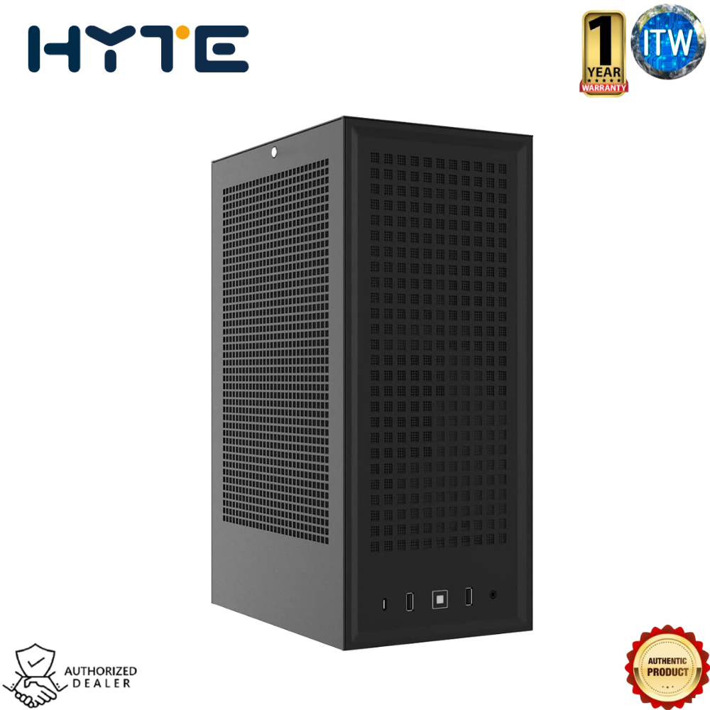 HYTE Revolt 3 Small Form Factor Premium ITX Computer Gaming Case Only, Black / White