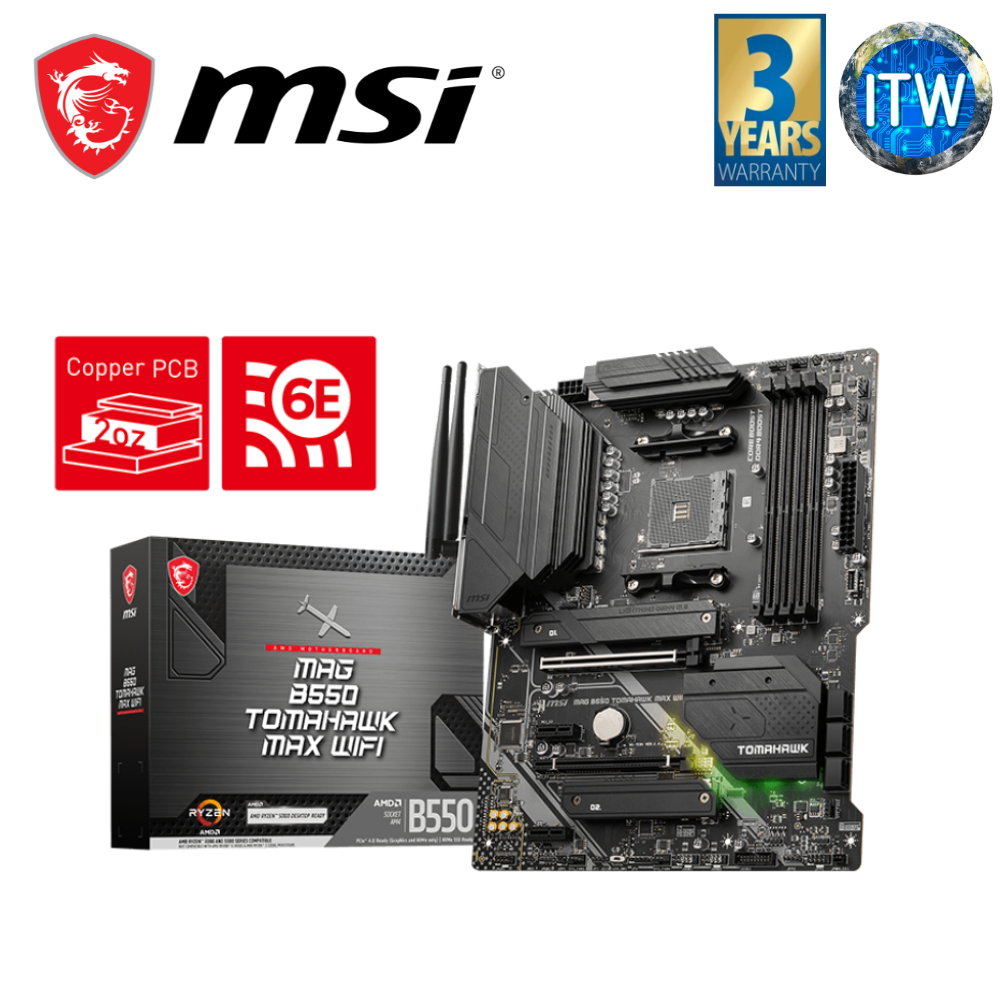 MSI MAG B550 Tomahawk Max WiFi ATX AM4 DDR4 Motherboard