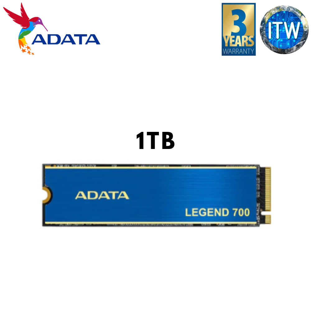 ITW | ADATA Legend 710 PCIe Gen3 x4 M.2 2280 SSD (256GB / 512GB / 1TB)