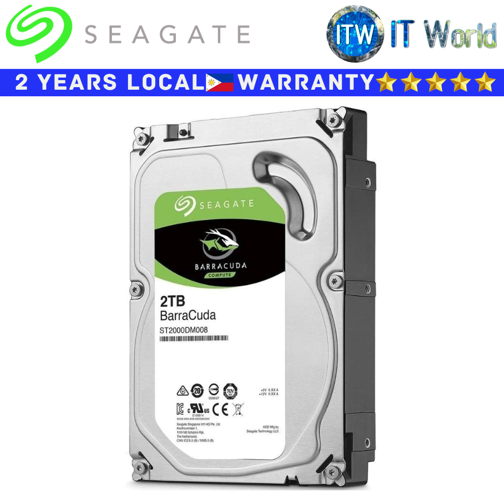 Seagate Hard Drive Barracuda 2TB 3.5&quot; 7200RPM 256MB SATA 6Gb/s Internal (ST2000DM008)