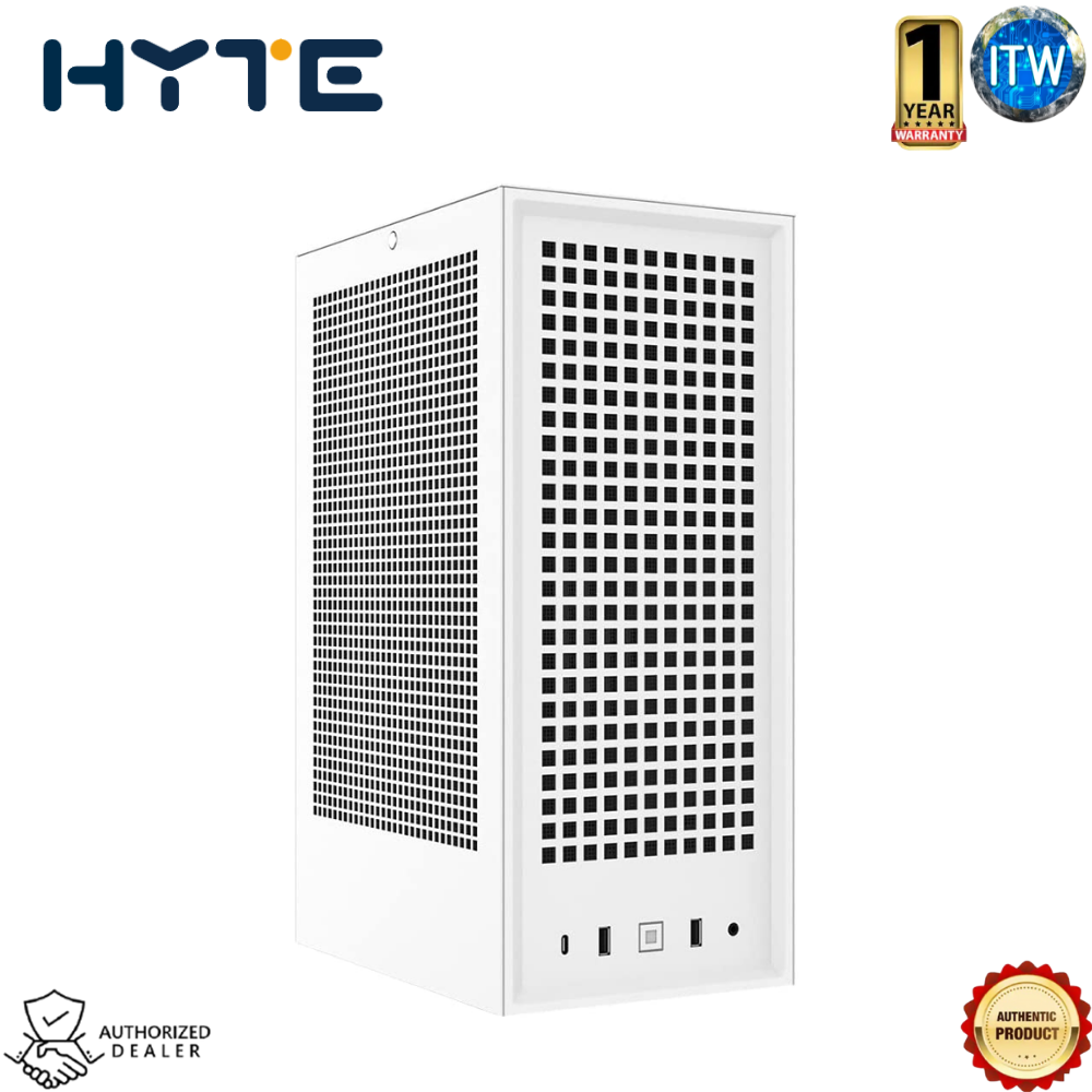 HYTE Revolt 3 Small Form Factor Premium ITX Computer Gaming Case Only, Black / White
