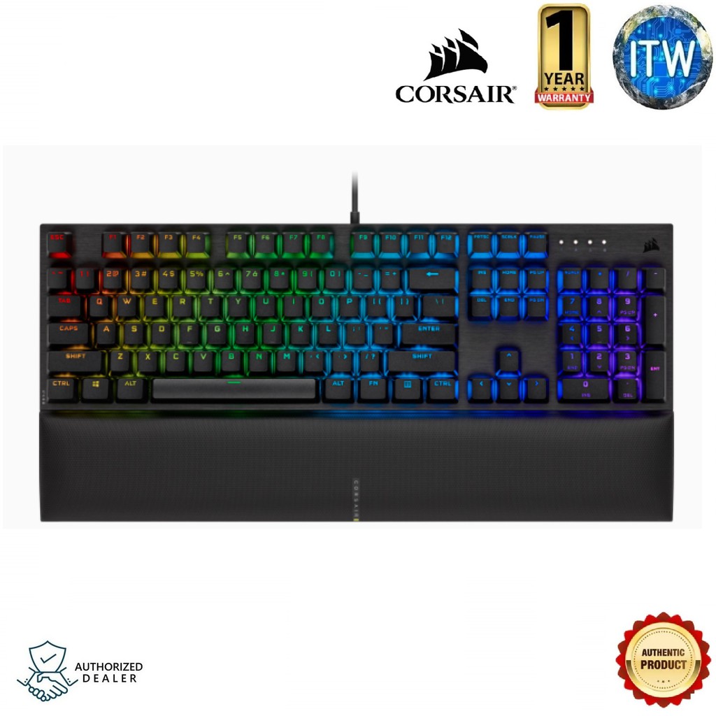 CORSAIR K60 RGB PRO SE Mechanical Gaming Keyboard CHERRY VIOLA — Black (CH-910D119-NA)