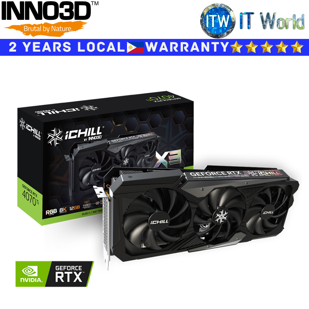 Inno3D RTX 4070 Ti Ichill X3 12GB GDDR6X Geforce Graphic Card (C407T3-126XX-186148H)