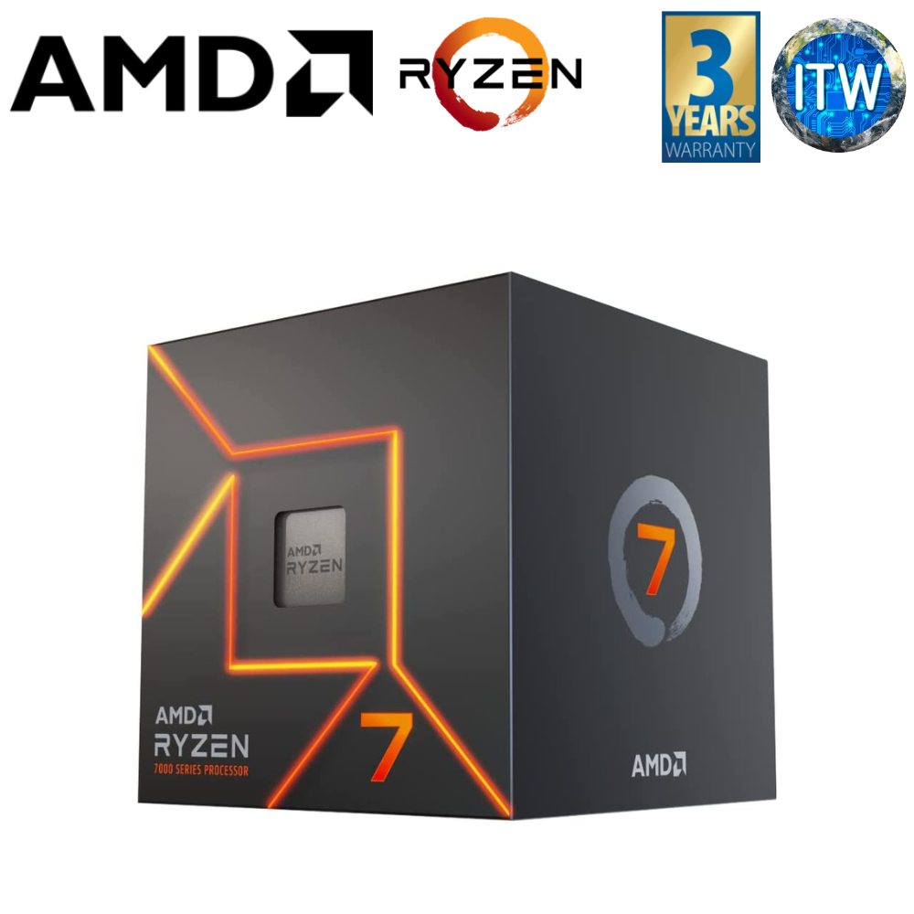 AMD Ryzen™ 7 7700 8-Core, 16-Thread with Wraith Prism Cooler Processor