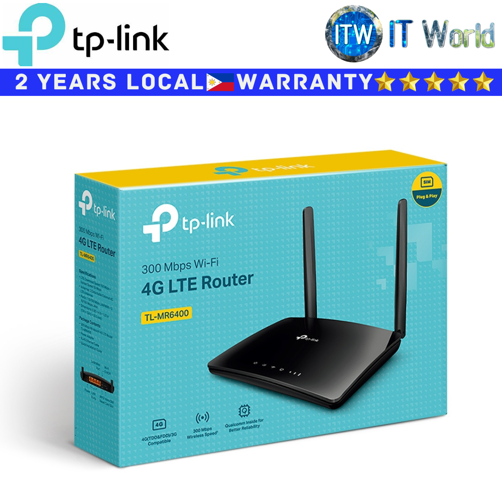 TP-Link Wireless Router TL-MR6400 300Mbps on 4G LTE Network