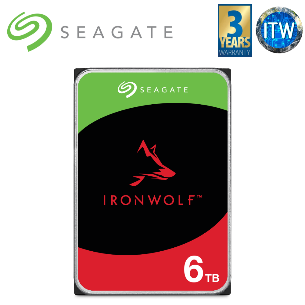 Seagate Hard Drive HDD Ironwolf 6TB 3.5&quot; NAS SATA 6Gb/s Internal (ST6000VN006)