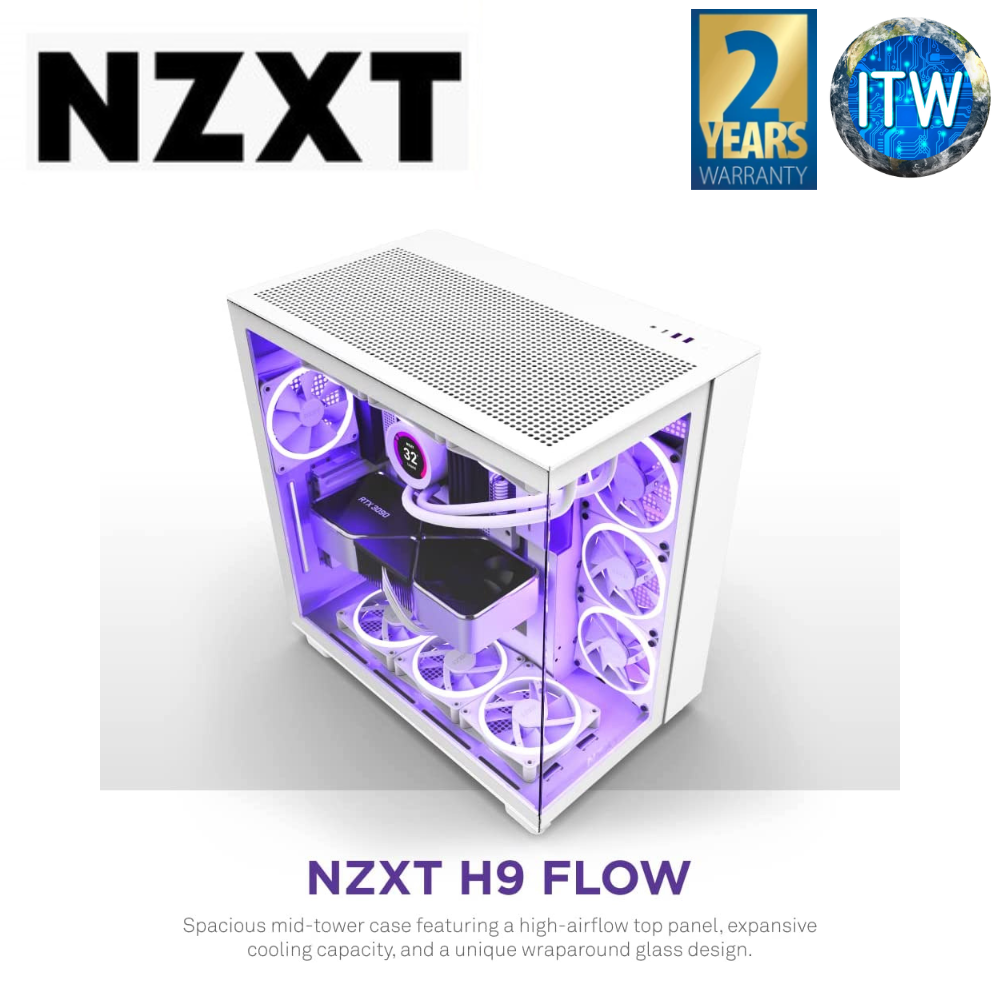 NZXT H9 Flow Dual-Chamber Mid-Tower Airflow PC Case