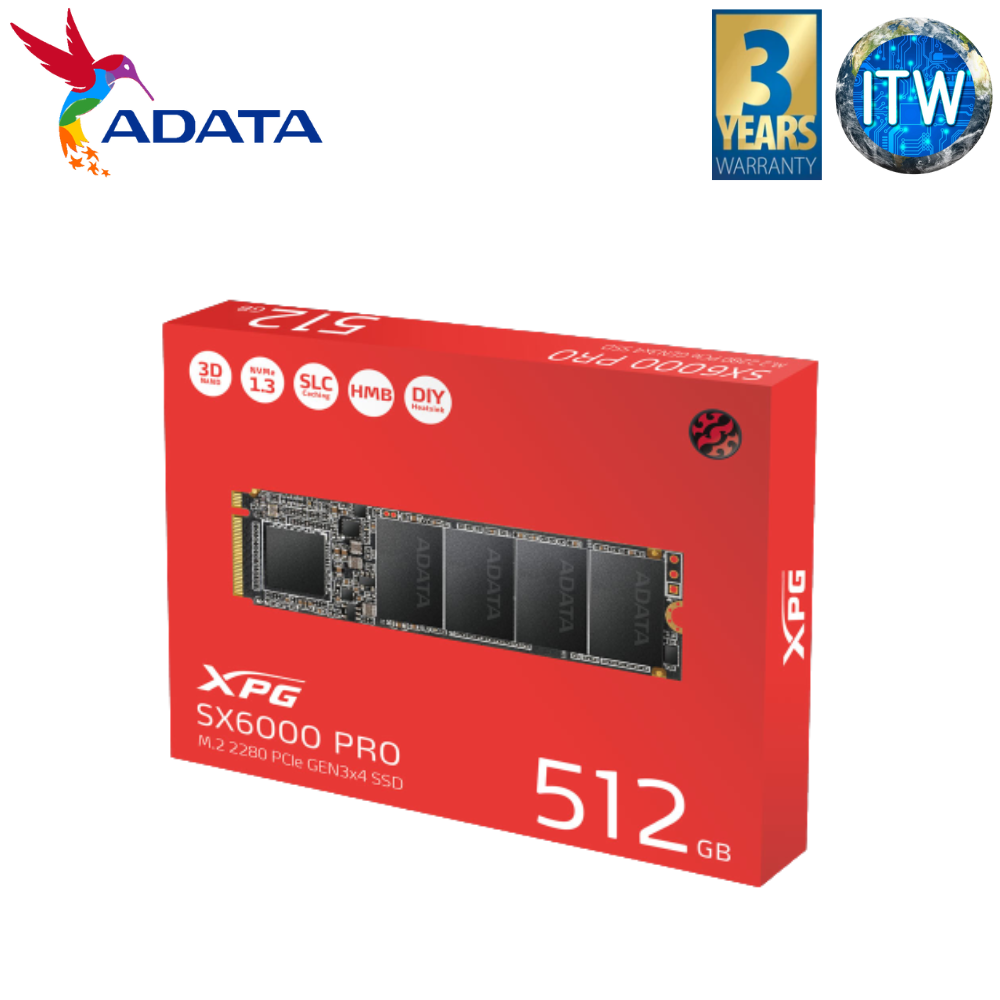 Adata XPG SX6000 Pro M.2 2280 PCIe Gen3x4 Internal SSD