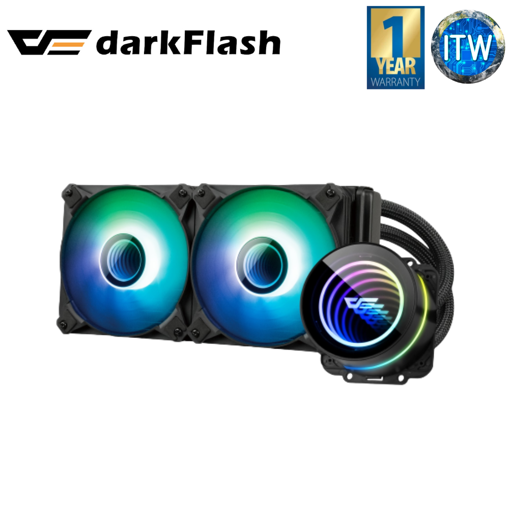 ITW | Darkflash Twister DX240 V2.6 Liquid CPU Cooler (Black and White)