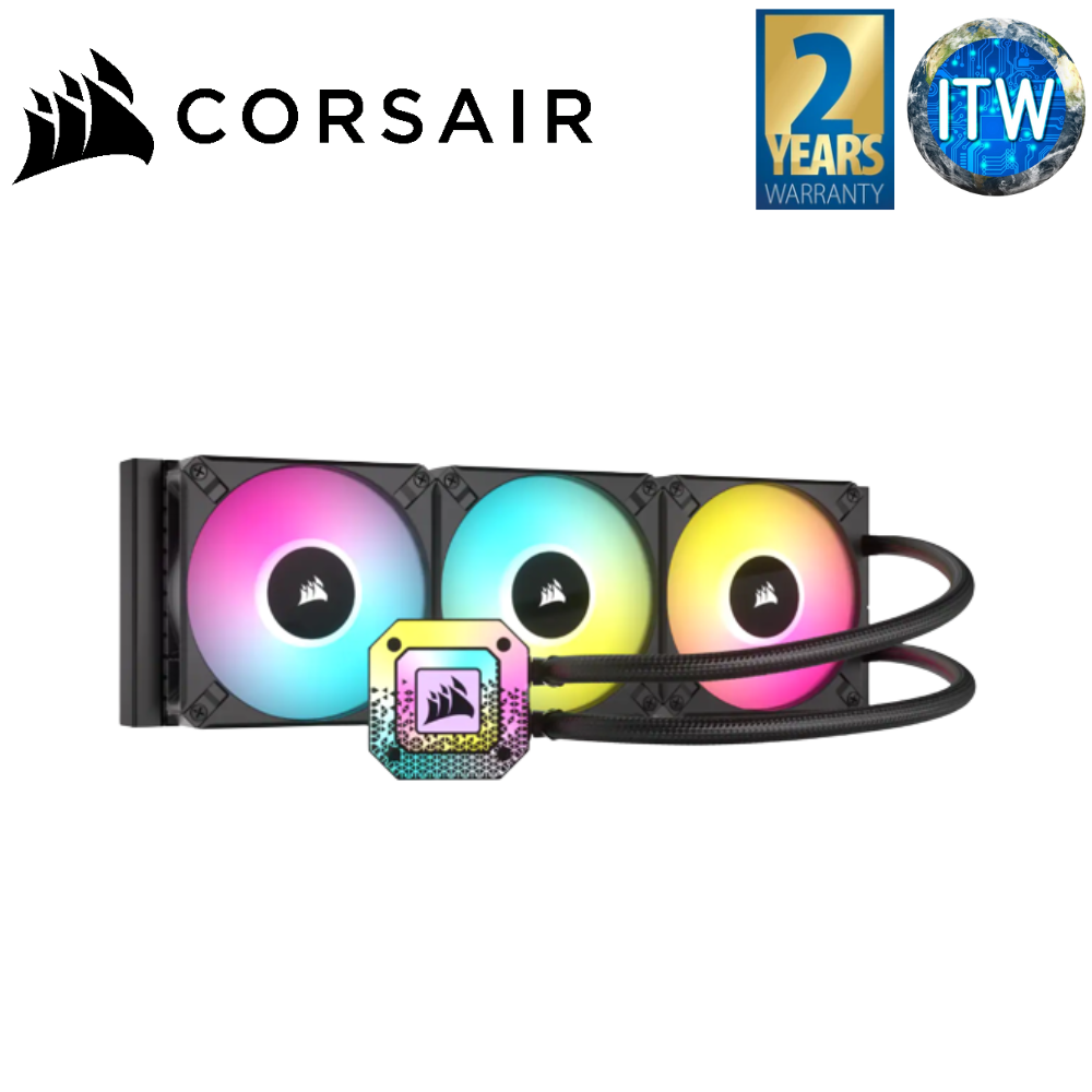 Corsair iCUE H150i Elite Capellix XT 360mm Liquid CPU Cooler - Black (CS-CW-9060070-WW)