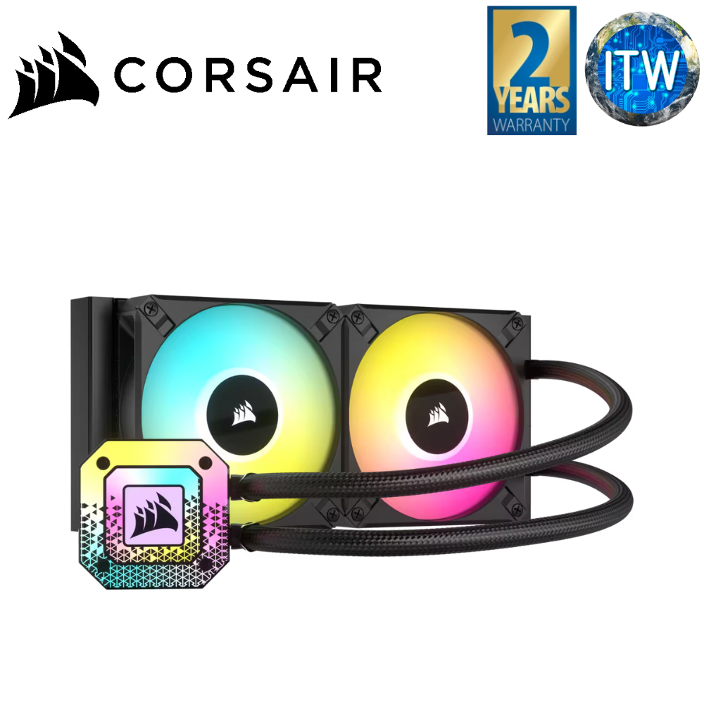 Corsair iCUE H100i Elite Capellix XT 240mm Radiator Liquid CPU Cooler (Black)