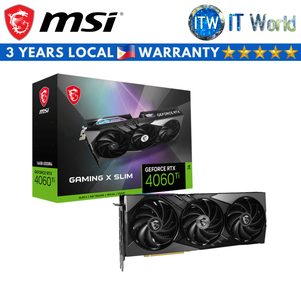 MSI Geforce RTX 4060 Ti Gaming X Slim 16GB GDDR6 Graphic Card