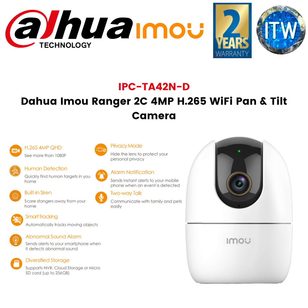 ITW | Dahua Imou Ranger 2C 4MP H.265 WiFi Pan &amp; Tilt Camera