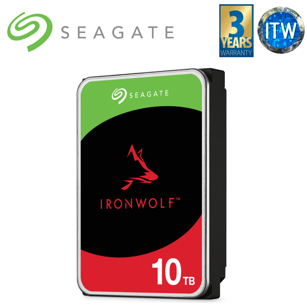 Seagate Hard Drive HDD Ironwolf 10TB 3.5&quot; NAS SATA 6Gb/s Internal (ST10000VN000)