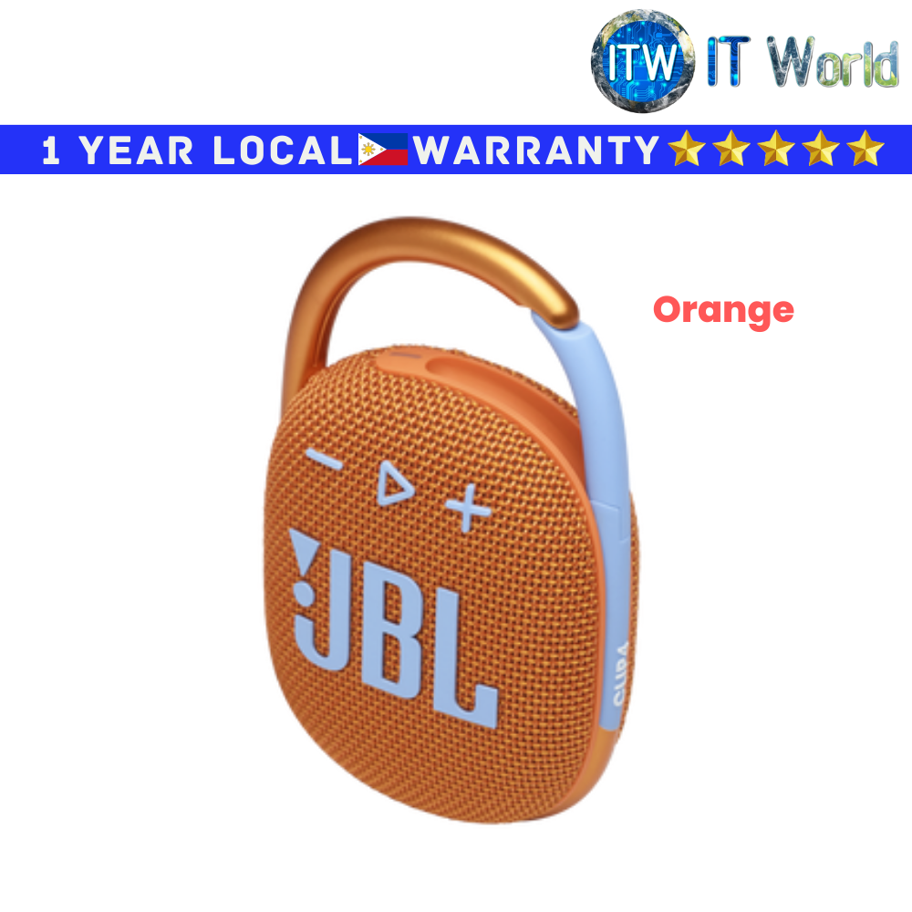 JBL Harman Bluetooth Speaker Clip 4 Portable Waterproof (Orange)