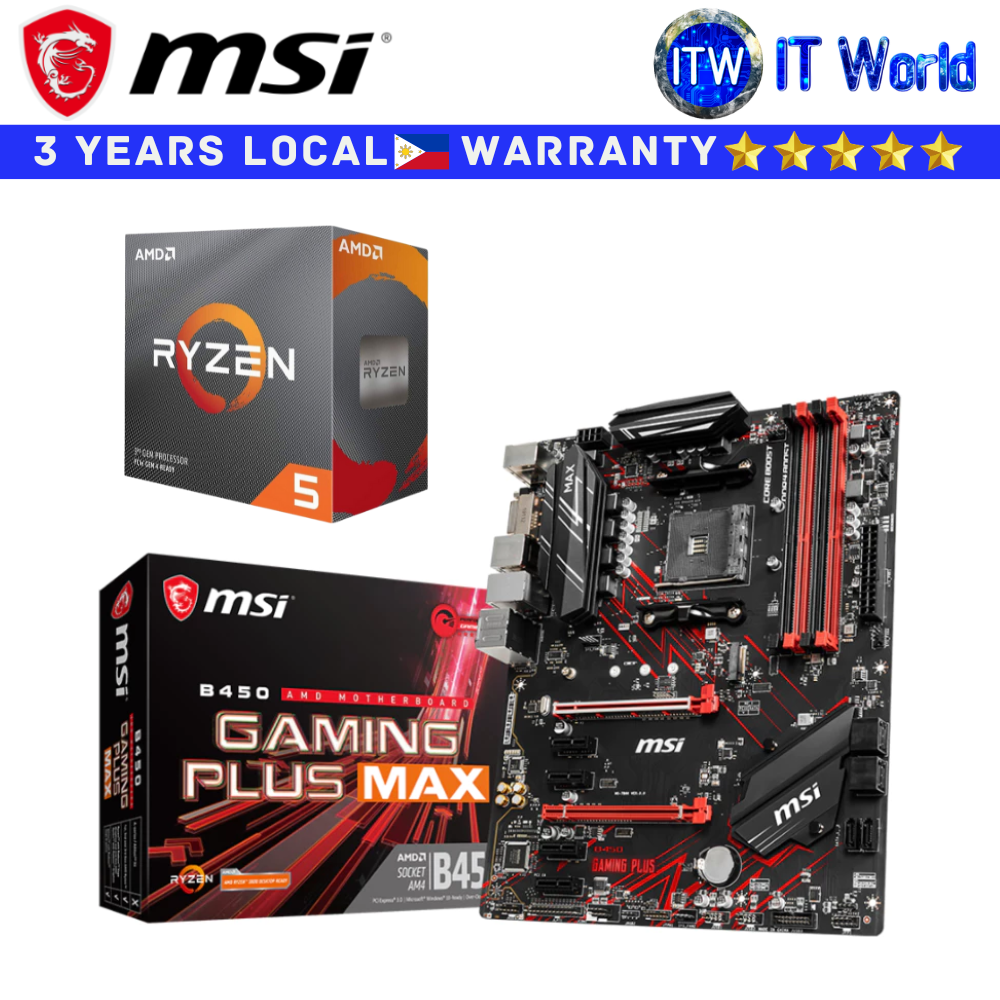 MSI Bundle Motherboard AMD Ryzen 5 3600 with B450 Gaming Plus Max