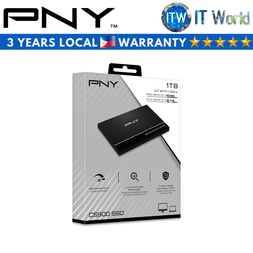 Itw | PNY 1TB SSD 2.5&quot; SATA III CS900 (SSD7CS900-1TB-RB)