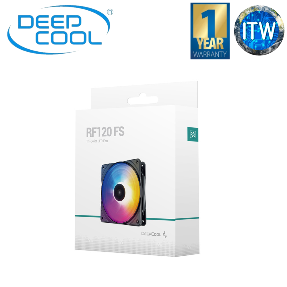 DeepCool RF120 FS RGB LED Fan Hydro Bearing, 4-Pin (DP-FLED3-RF120-FS)