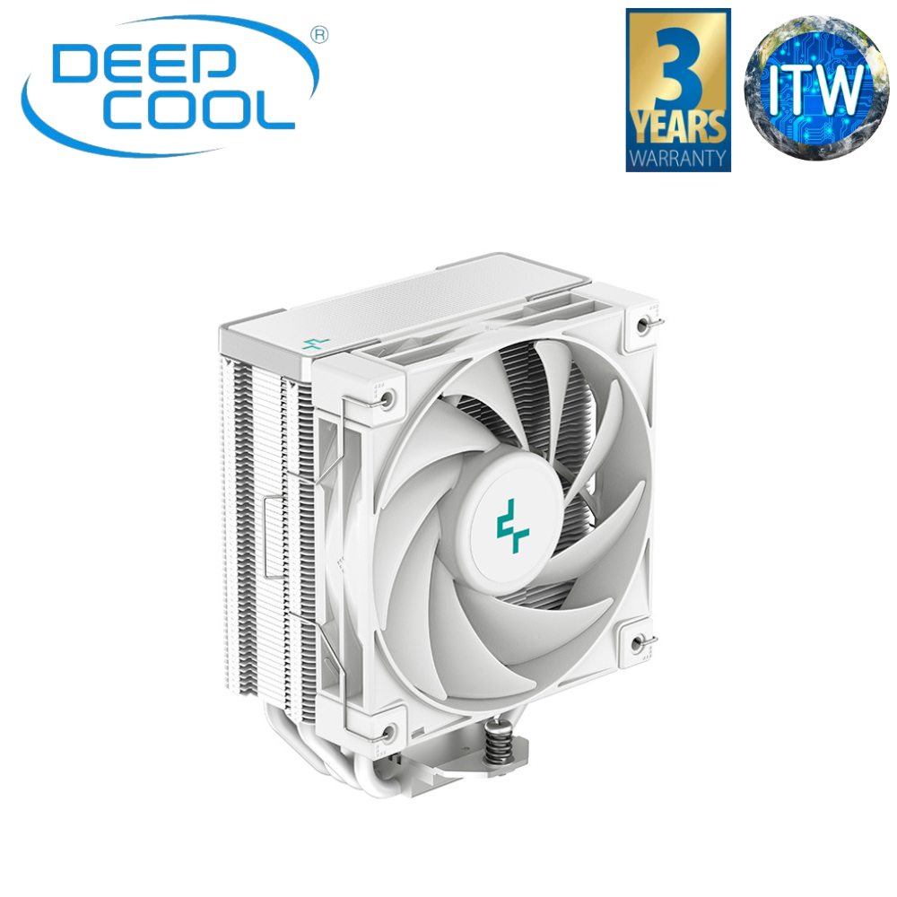 Deepcool CPU Cooler PC Fan AK400 White Single Tower Fluid Dynamic Bearing (R-AK400-WHNNMN-G-1)