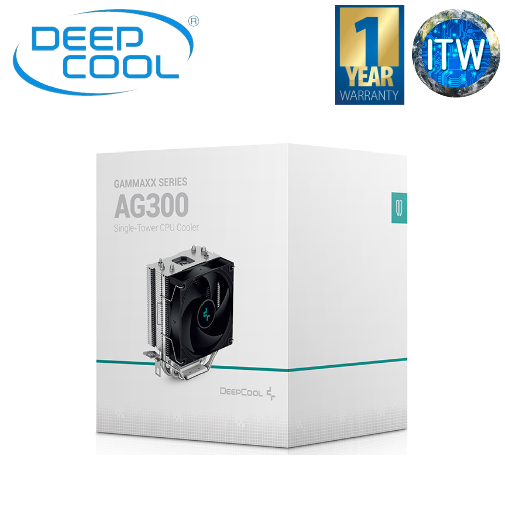 DeepCool Gammaxx AG300 Compact Single Tower CPU Cooler (R-AG300-BKNNMN-G)