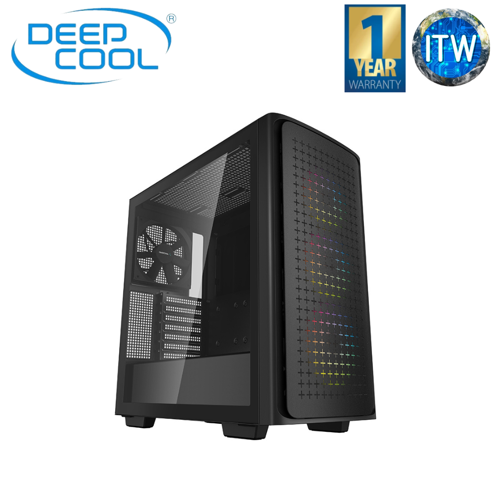 DeepCool CK560 Mid-Tower Tempered Glass PC Case (Black)