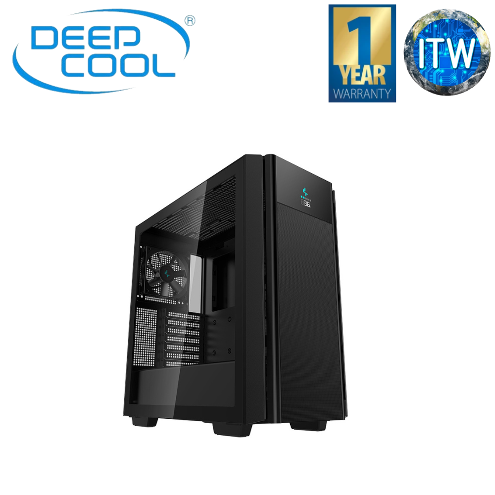 ITW | DeepCool CH510 Black Mesh Digital Mid-Tower ATX Tempered Glass PC Case (R-CH510-BKNSE1-G-1)