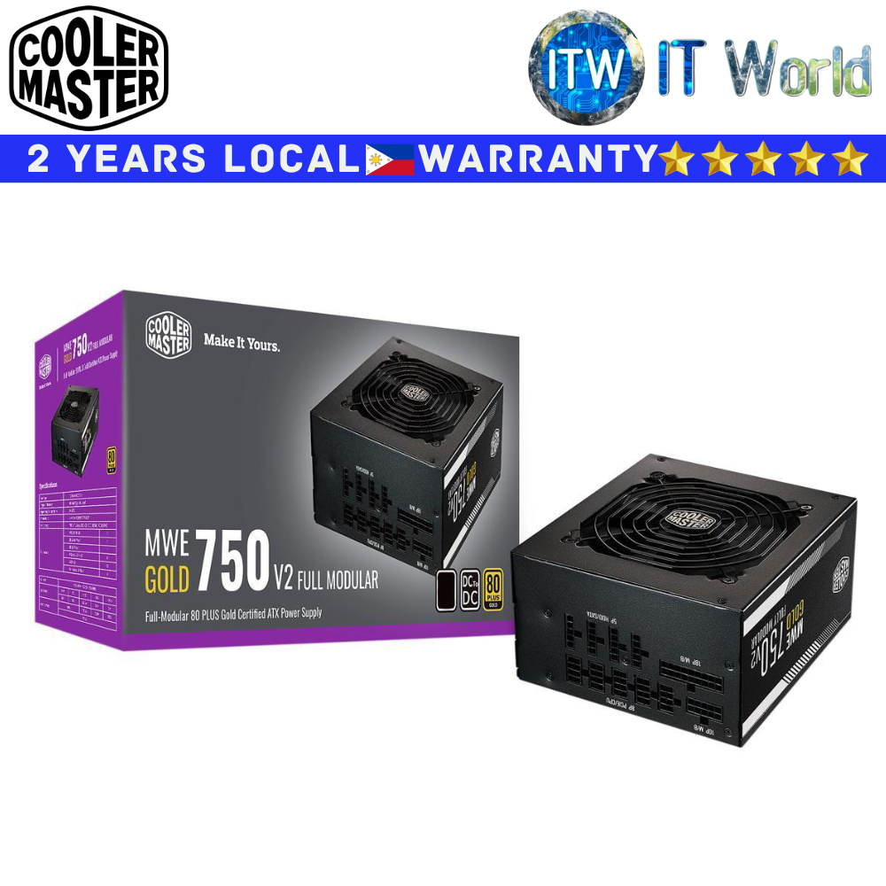 Cooler Master PSU 750Watts Power Supply Unit MWE Gold 750 V2 80+ Gold (MPE-7501-AFAAG-U2)