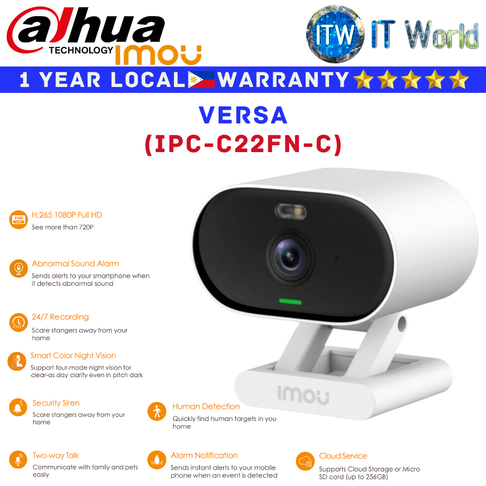 Dahua Imou CCTV Security Camera Versa 1080p H.265 Wi-Fi Bullet (IPC-C22FN-C)