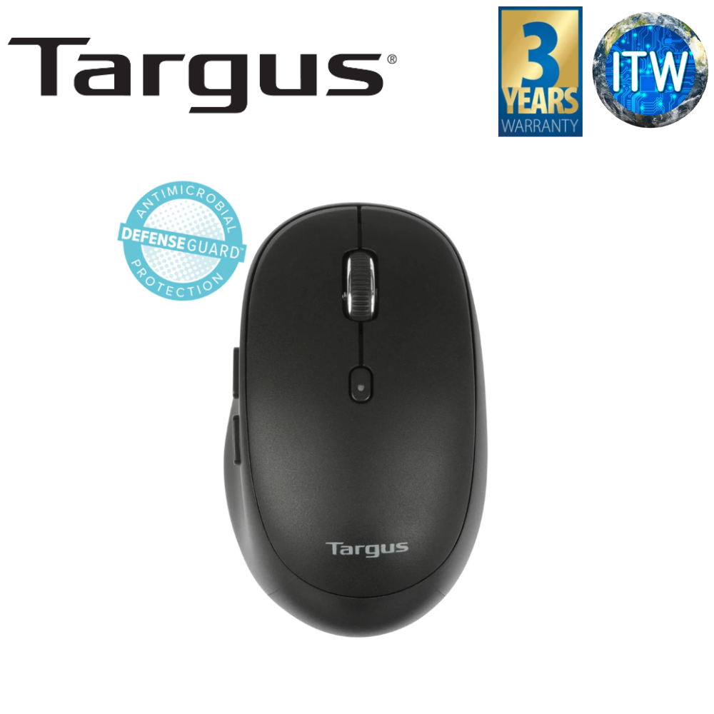 Targus AMB582 Black Midsize Comfort Multi-Device Antimicrobial Wireless Mouse (AMB582AP-52)