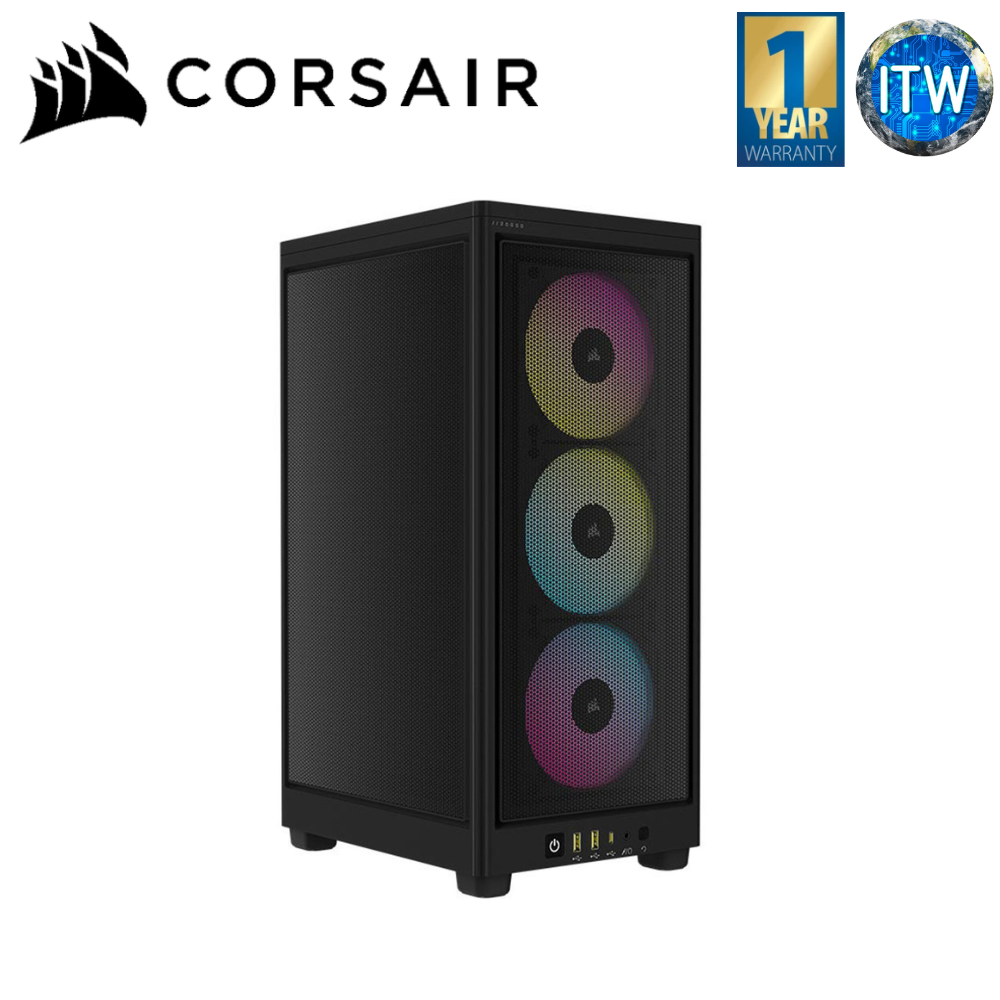 Corsair iCUE 2000D RGB Airflow Mini-ITX PC Case (Black)
