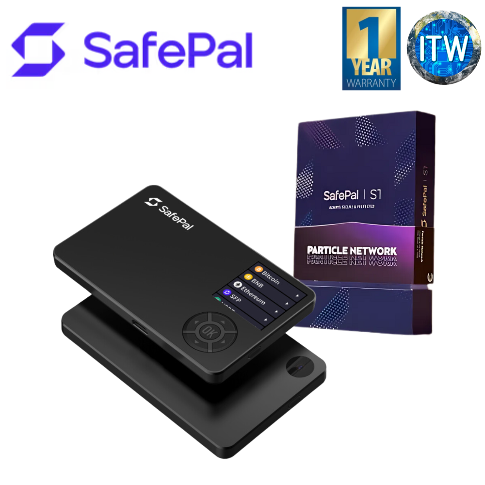 Safepal S1 Hardware Wallet - Supported 32Blockchains and 30,000+ token Unlimited Storage