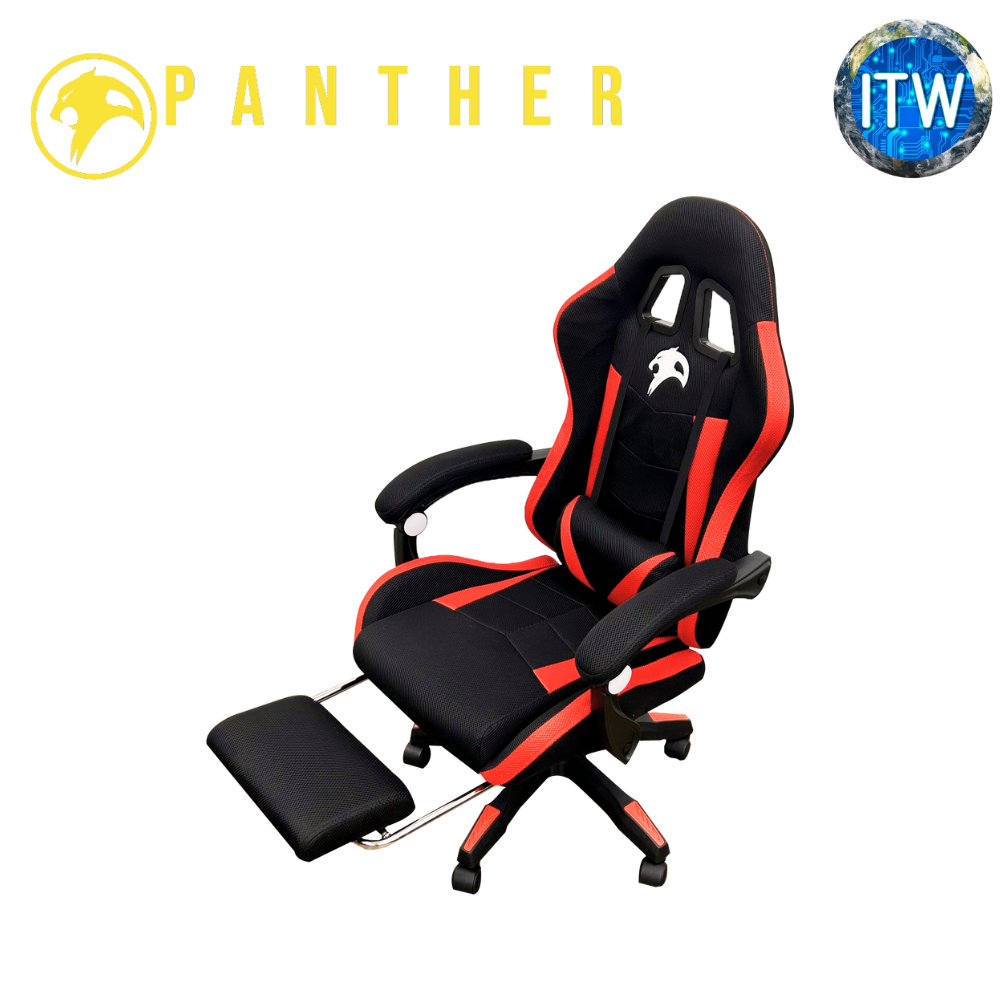 ITW | Panther Nightfall Fabric with Footrest Gaming Chair (All Black | BlackRed | BlackWhite)