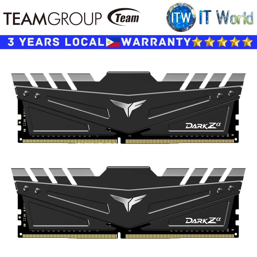 Teamgroup DDR4 RAM 32GB (2x16GB) 3200Mhz Dark Zα Desktop Memory (TDZAD432G3200HC16FDC01)