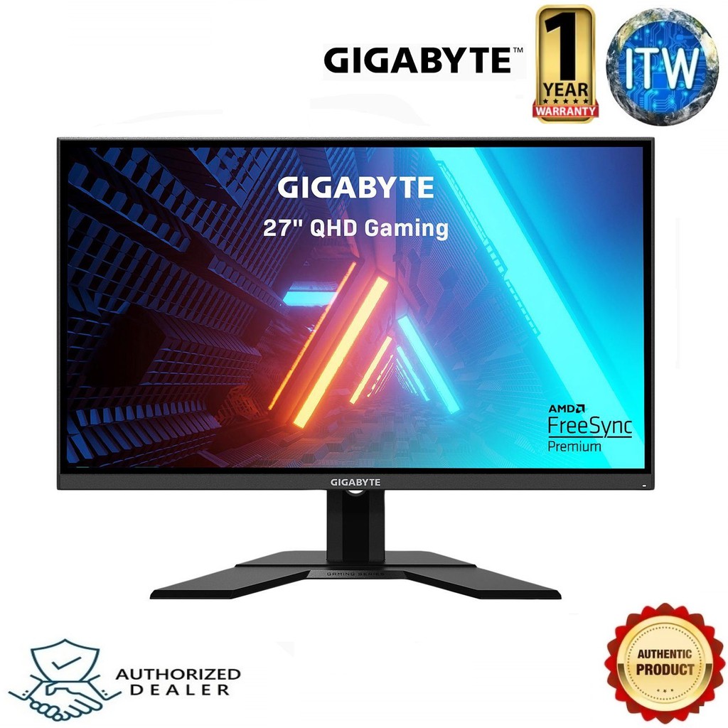 GIGABYTE G27Q 27&quot; 16:9 144Hz QHD 1ms HDR FreeSync Premium IPS Gaming Monitor